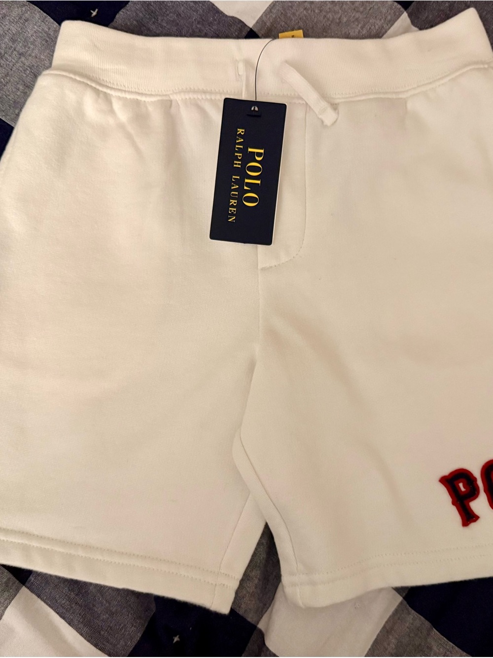 Polo by Ralph Lauren White Cotton Logo Shorts for Kids